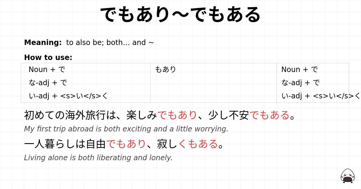 でもあり～でもある flashcard