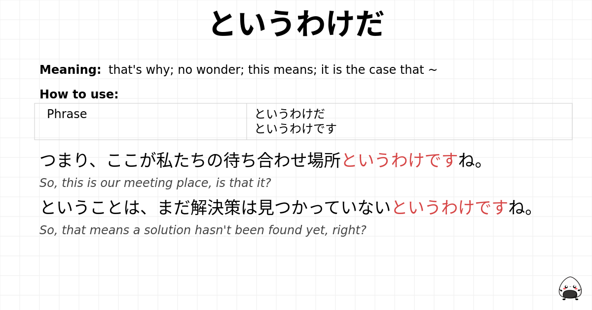 というわけだ flashcard