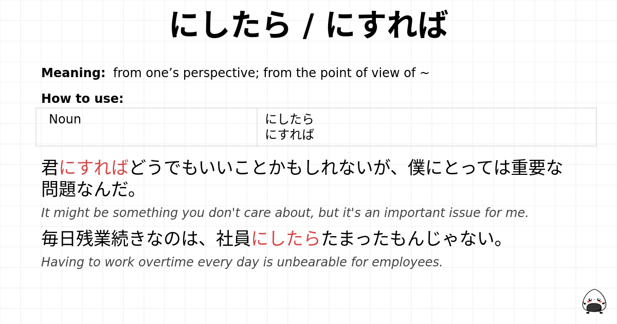 にしたら / にすれば flashcard