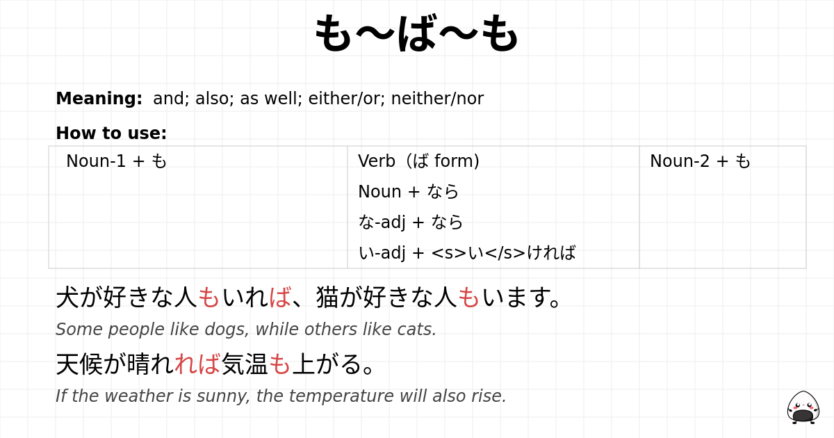 も～ば～も flashcard